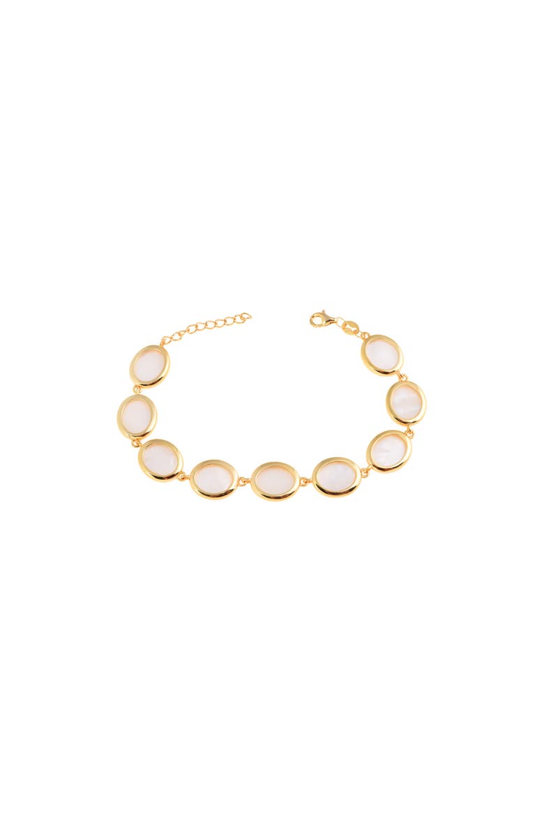 Mother of Pearl Bracelet, Main, color, Silver Gold Plated