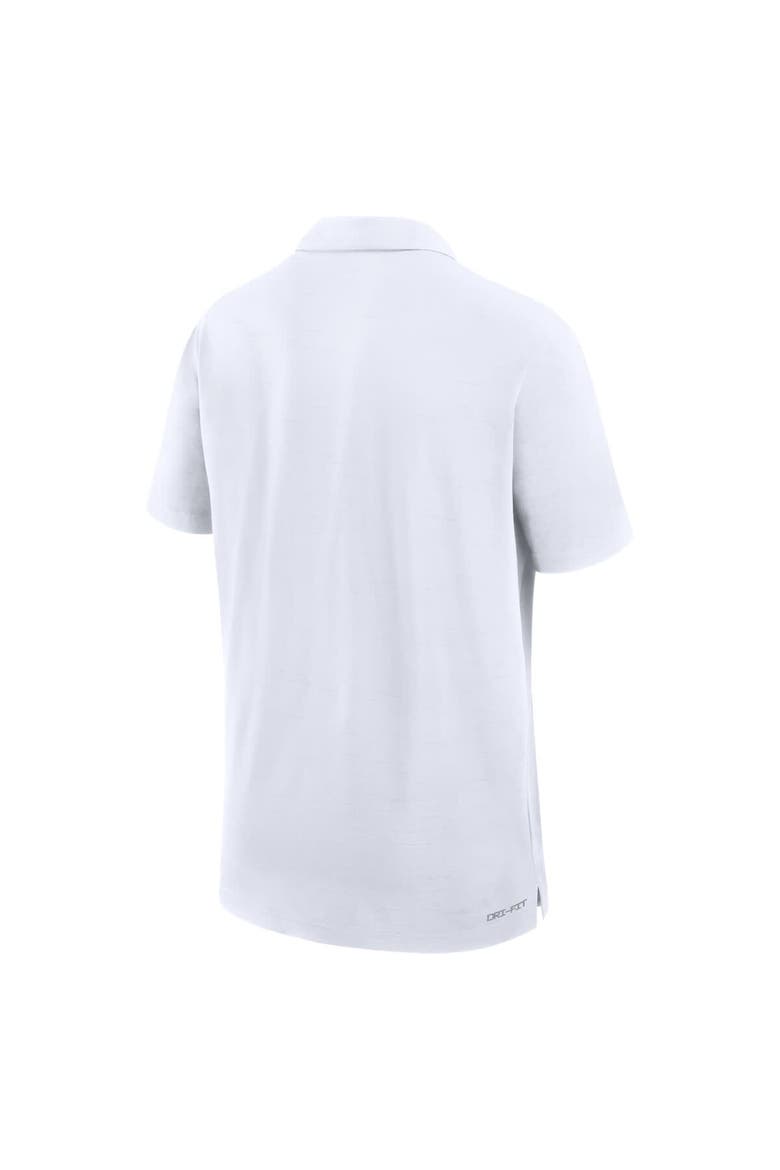 Men's Jordan Brand White Michigan Wolverines 2024 Sideline Woven Performance Polo, Alternate, color, White