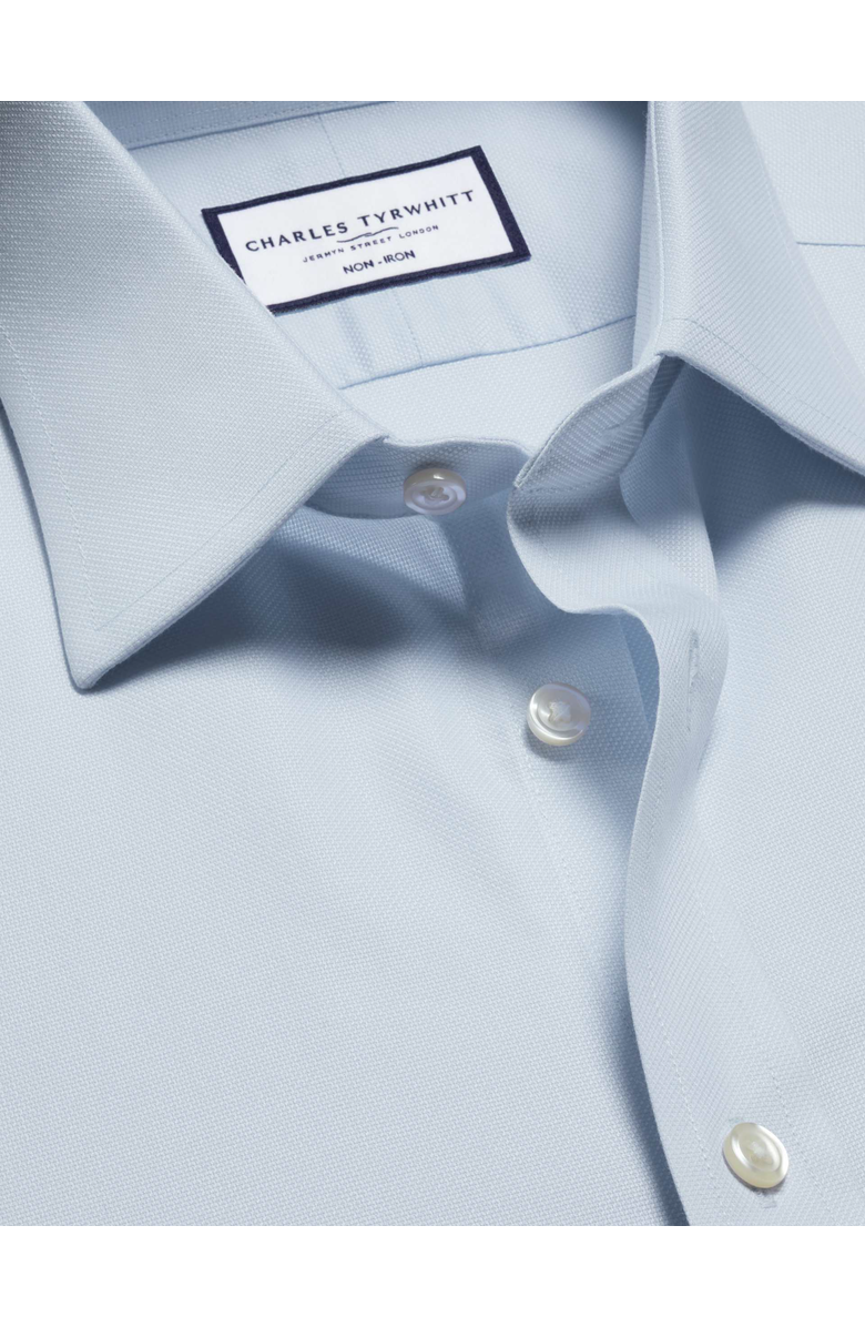Charles Tyrwhitt Non-Iron Royal Oxford Shirt, Alternate, color, Ice Blue