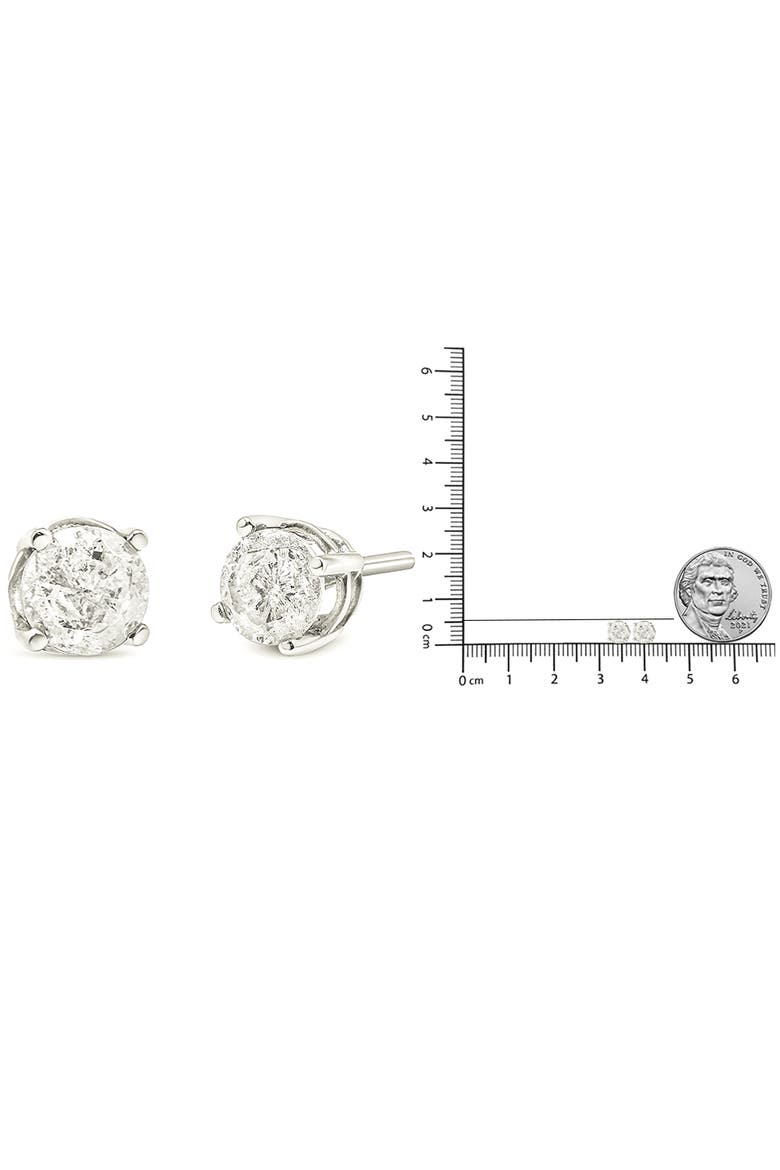 14K White Gold 3/4 Cttw Lab Grown Diamond Stud Earrings, Alternate, color, White