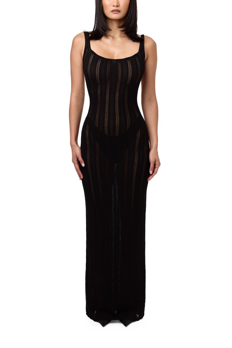 スーツ・フォーマル・ドレス Knuth Marf / back open sheer dress S Open Back Sheer Maxi Dress (Women) | Nordstrom