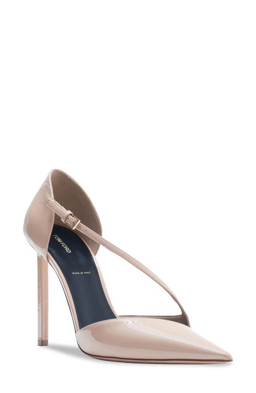Tom Ford Stiletto Asymmetric Strap Pump In Neutral