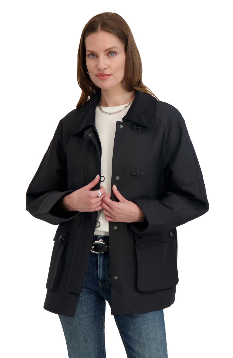 Tahari Coco Wool Blend Blazer, Alternate, color, Black