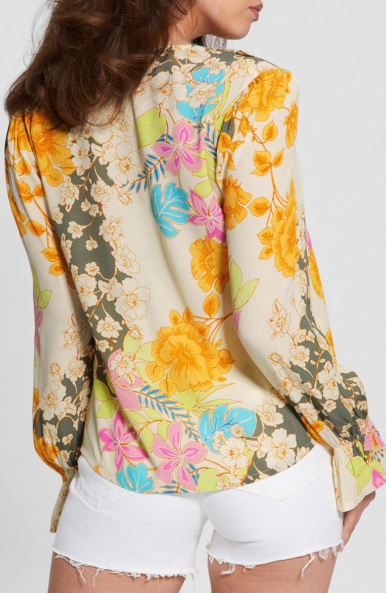 GUESS Toni Floral Print Top, Alternate, color, 