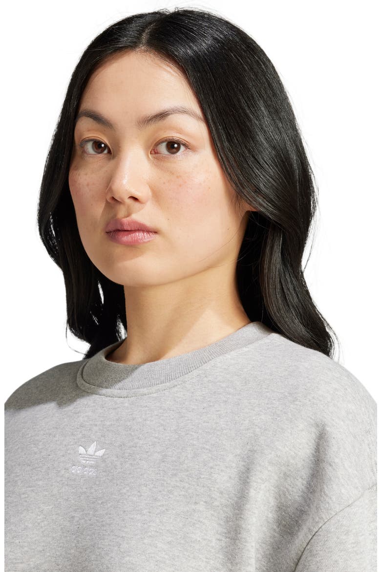 Essentials Oversize Crewneck Sweatshirt, Alternate, color, MEDIUM GREY HEATHER