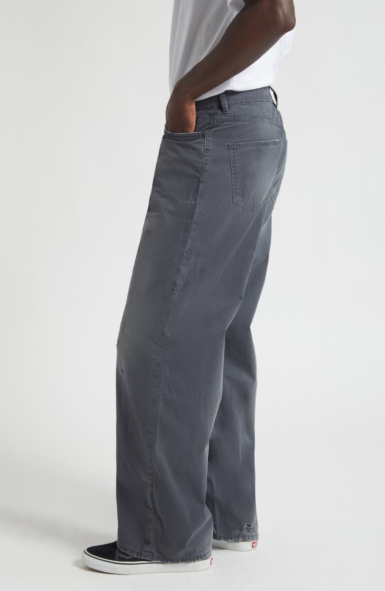 STOCKHOLM SURFBOARD CLUB Ralf Distressed Bootcut Pants, Alternate, color, Black