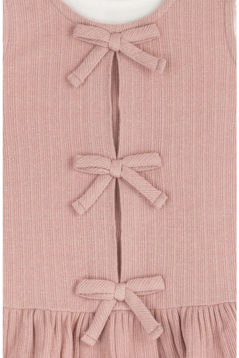 Kids' Bow Knit Jumper, Mock Neck Top & Headband Set, Alternate, color, PINK