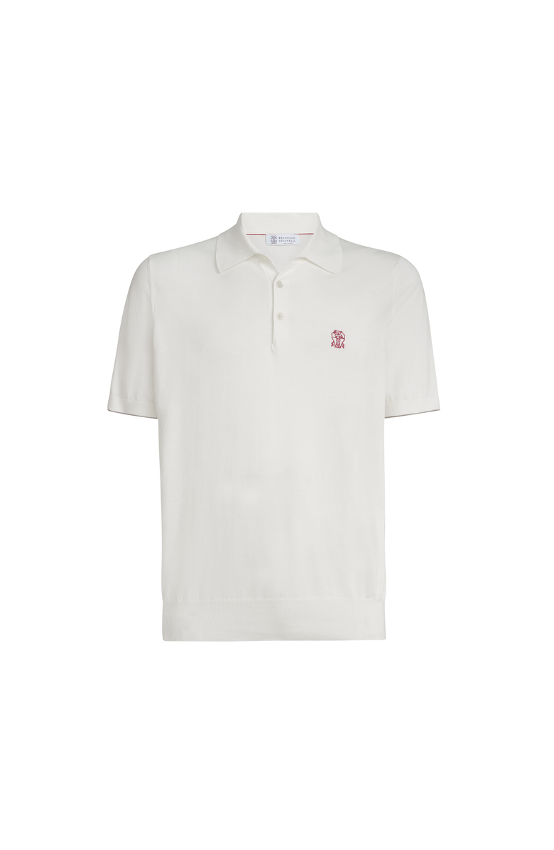 Brunello Cucinelli Lightweight knit Polo, Main, color, Panama