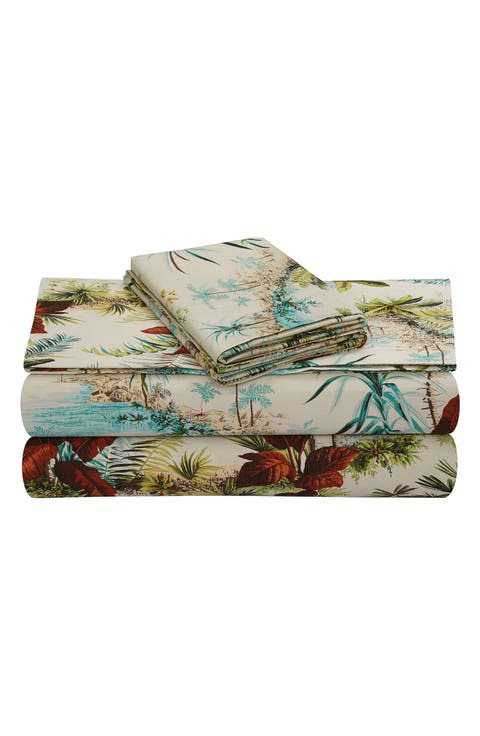 Paradise Island 300 Thread Count Cotton Percale Sheet Set