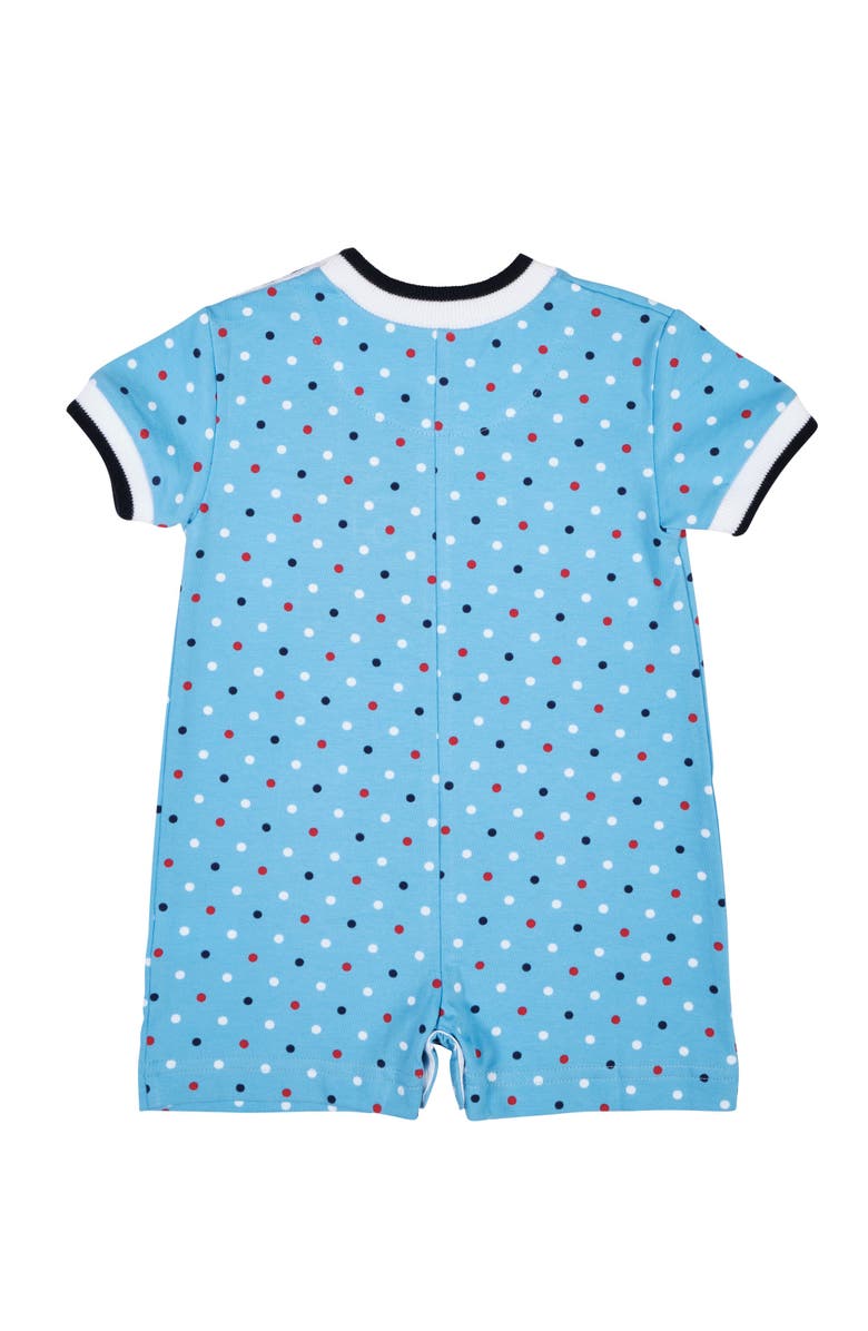 Florence Eiseman Printed Knit Shortall With Fire Truck, Alternate, color, Blue/Multi