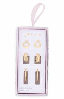 Leith 3-Pack Fluted Assorted Earrings