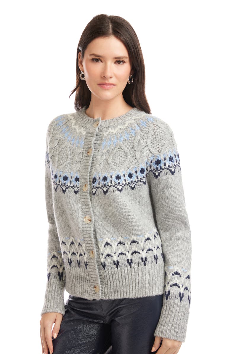 FIFTEEN TWENTY Astrid Fair Isle Cardigan, Alternate, color, Multi Color
