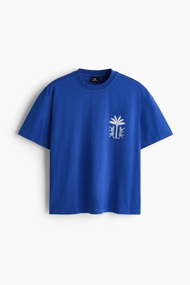 Relaxed Fit Printed Cotton T-shirt, Alternate, color, Blue/Hotel Imaginaire