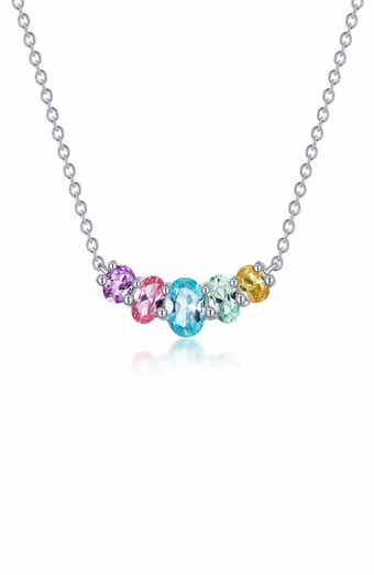 Lab Created Sapphire Pendant Necklace