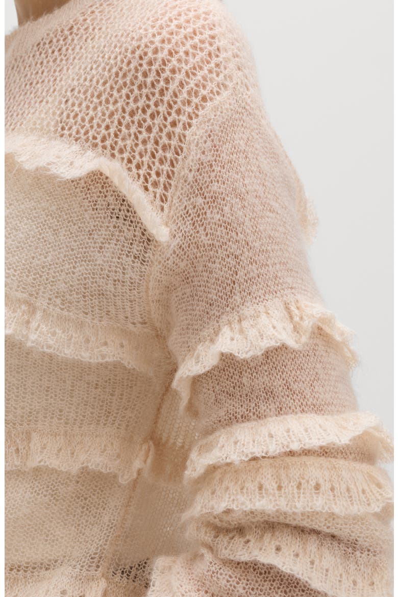 Sheer Ruffle Jumper, Alternate, color, OYSTER PINK