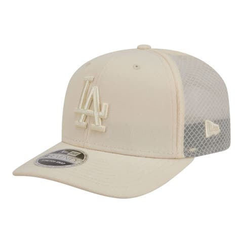 Men's New Era Light Beige Los Angeles Dodgers Color Pack COOLERA 9SEVENTY Trucker Adjustable Hat