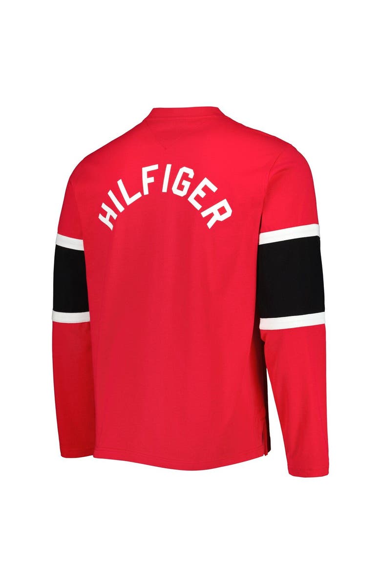 Tommy Hilfiger Men's Tommy Hilfiger Red Detroit Red Wings Walter Lace-Up Long Sleeve Top, Alternate, color, Red