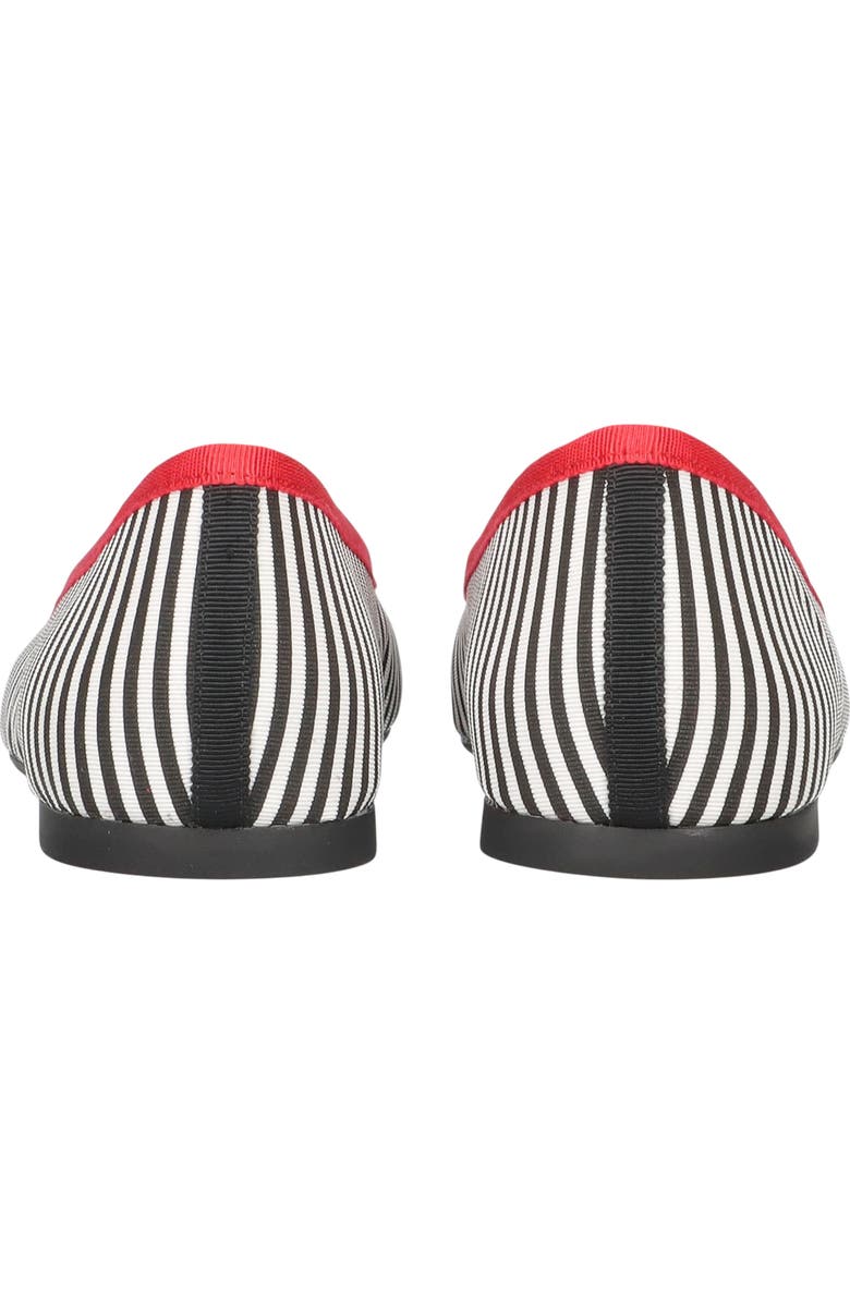 Pretty Ballerinas Round Toe Toecap Textile Ballet Flat, Alternate, color, Blue Stripes