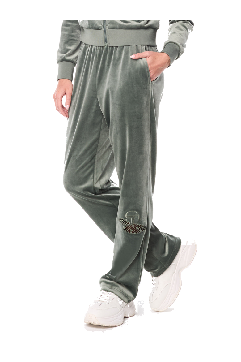 Nuvola Velour Track Pant, Main, color, AGAVE GREEN