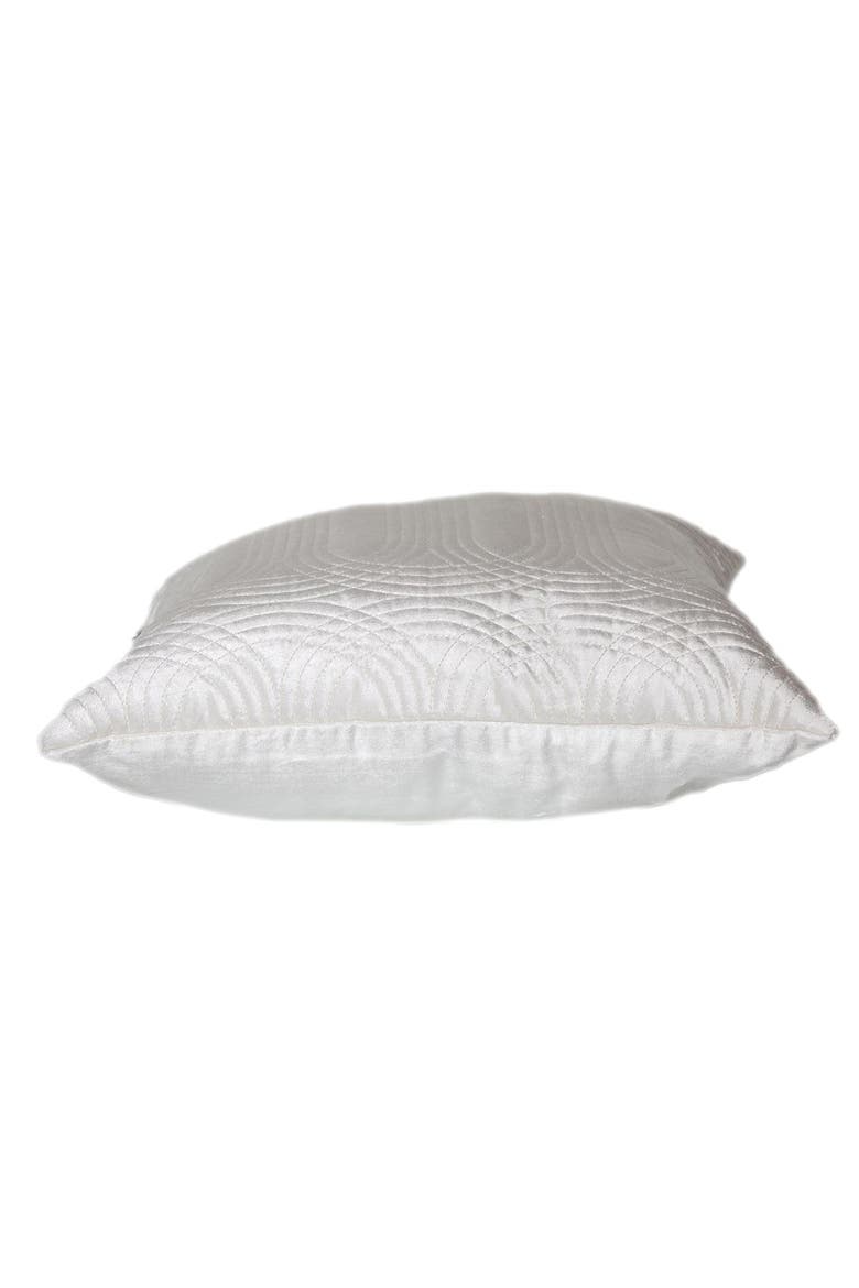 Iphis Topstitched Throw Pillow, Alternate, color, WHITE