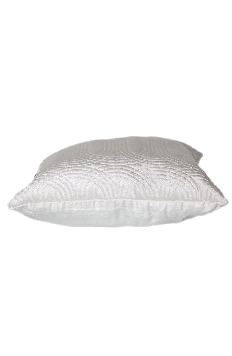 PARKLAND COLLECTION Iphis Topstitched Throw Pillow, Alternate, color, White