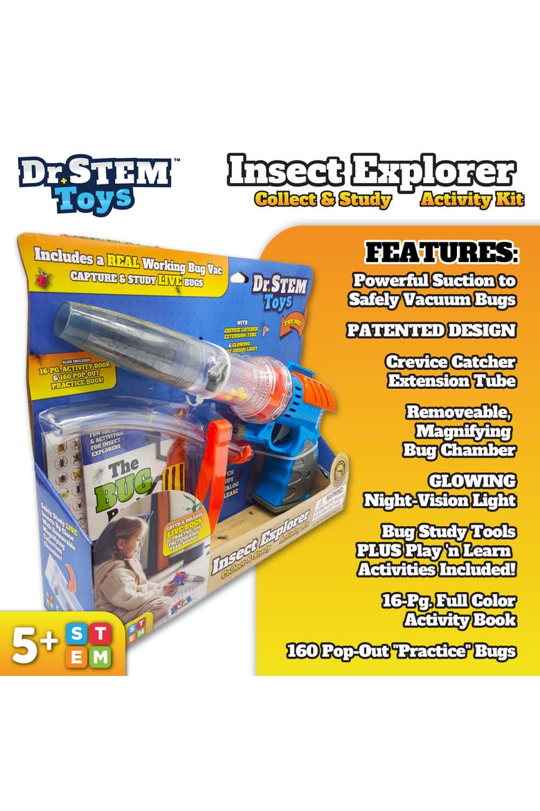 Insect Explorer 11.5" Bug Vacuum Kit, Led Laser & Suction, Alternate, color, Multicolored