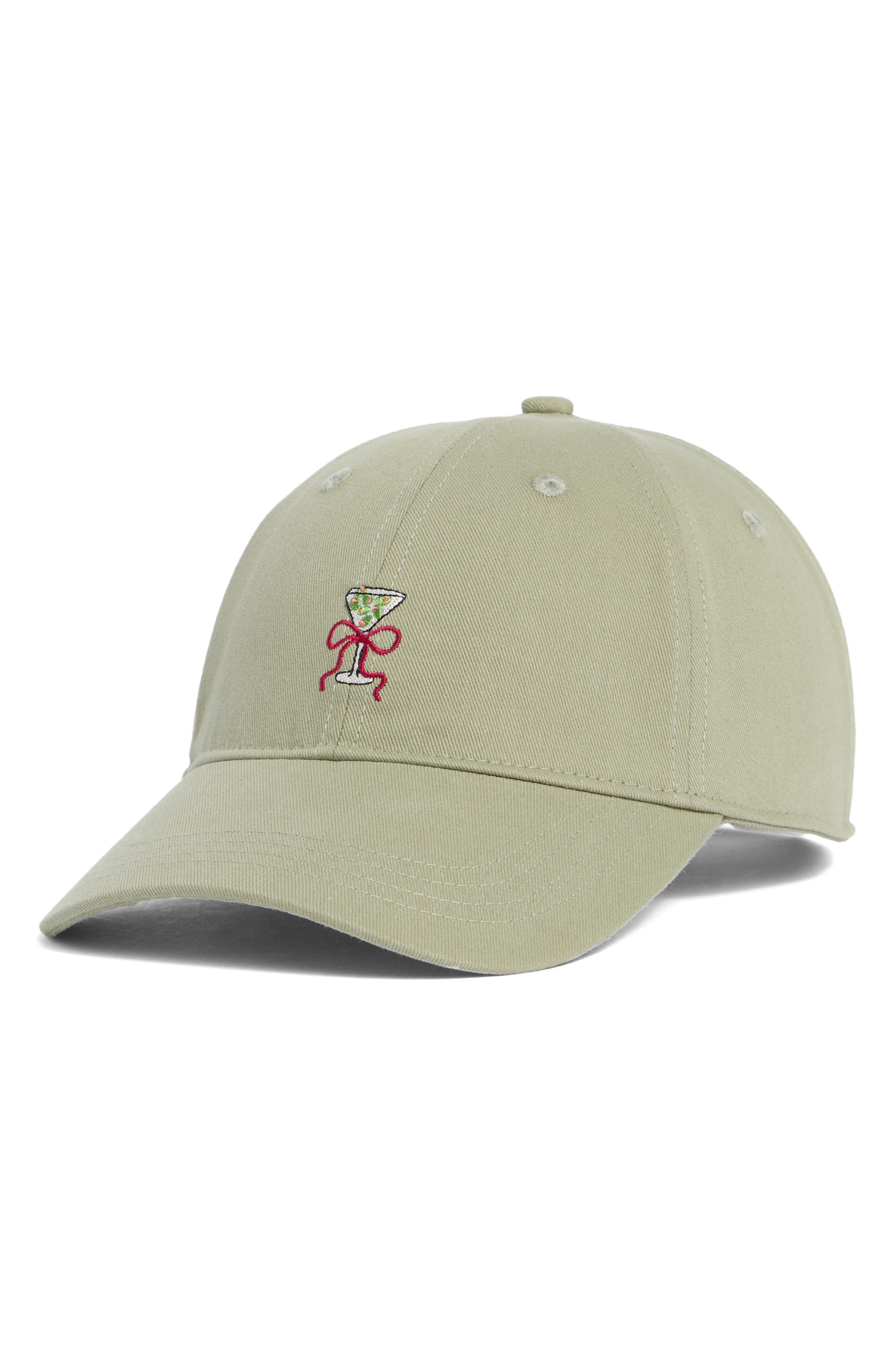 FRASIER STERLING Embroidered Martini Bow Baseball Cap
