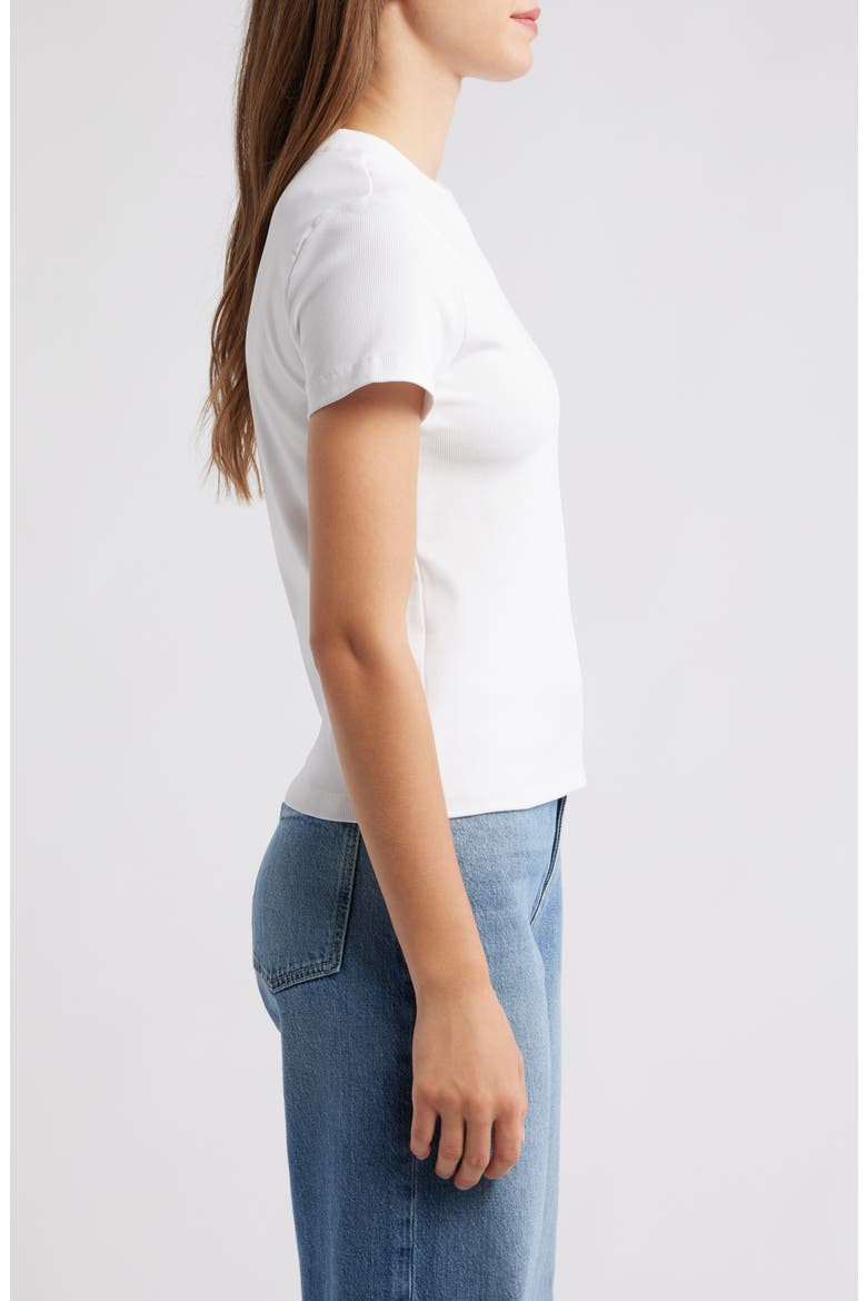 Slim Fit Stretch Cotton T-Shirt, Alternate, color, WHITE