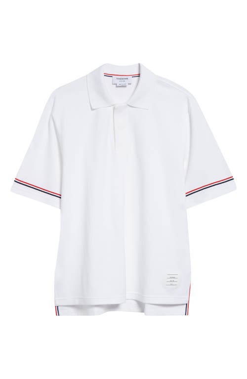 THOM BROWNE THOM BROWNE RWB STRIPE COTTON POLO