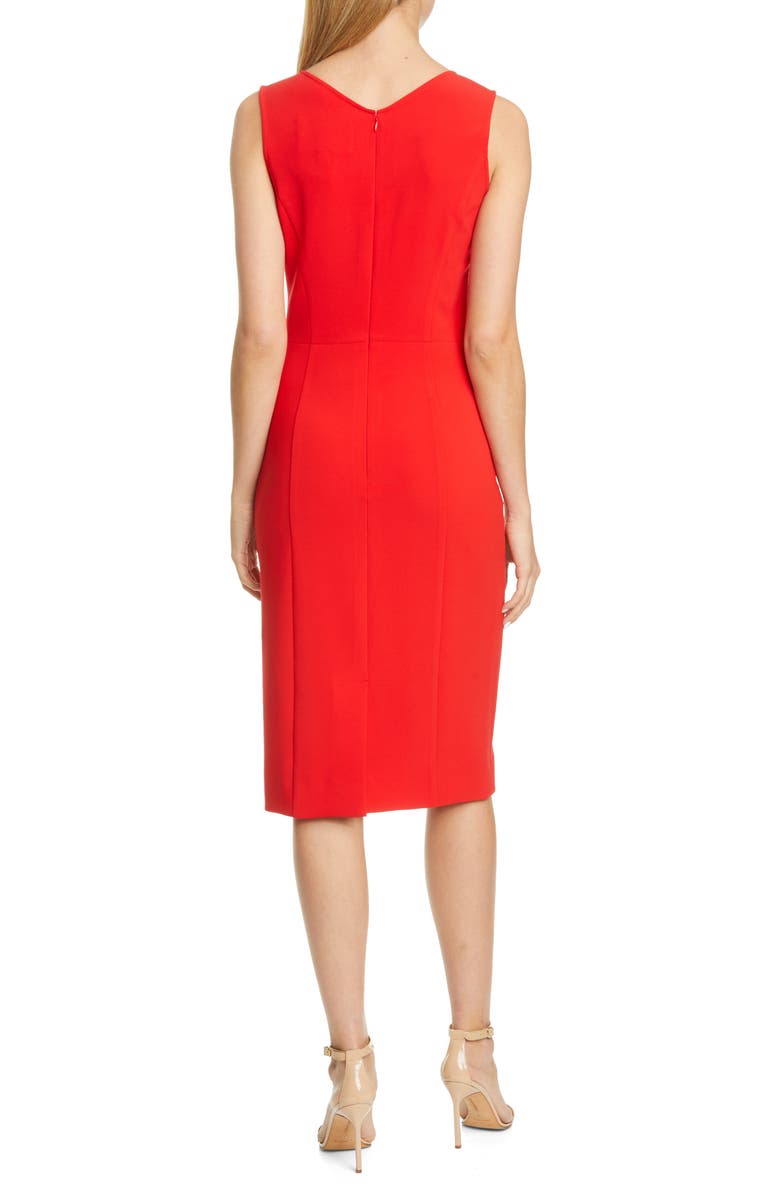 Carolina Herrera V-Neck Sheath Dress, Alternate, color, 