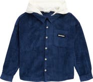 Palm Angels Kids' Classic Logo Corduroy Oversized Shirt