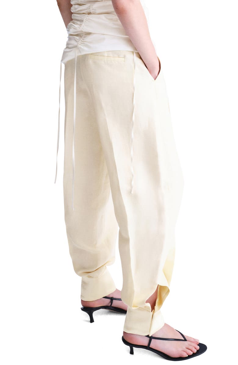 MANGO Satin Balloon Pants, Alternate, color, Yellow