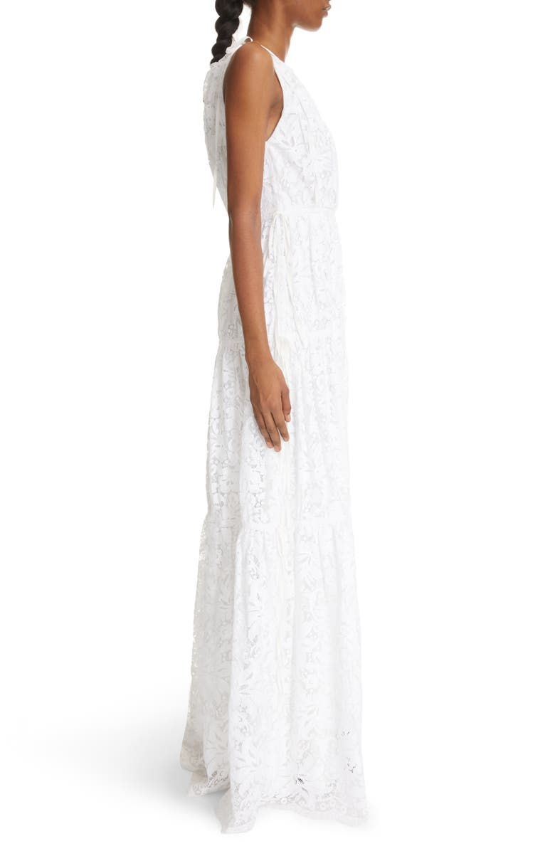 Erdem Isla Tie Shoulder Floral Lace Gown, Alternate, color, 