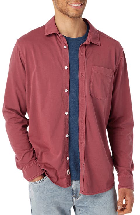 Saltaire Organic Cotton Knit Button-Up Shirt