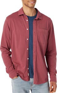 Fair Harbor Saltaire Organic Cotton Knit Button-Up Shirt