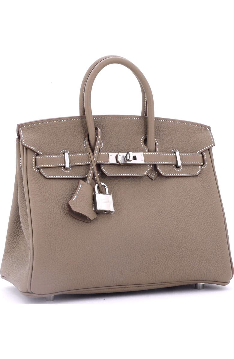 Pre-Owned Hermes Birkin Handbag Grey Togo with Palladium Hardware 25, Alternate, color, Etoupe
