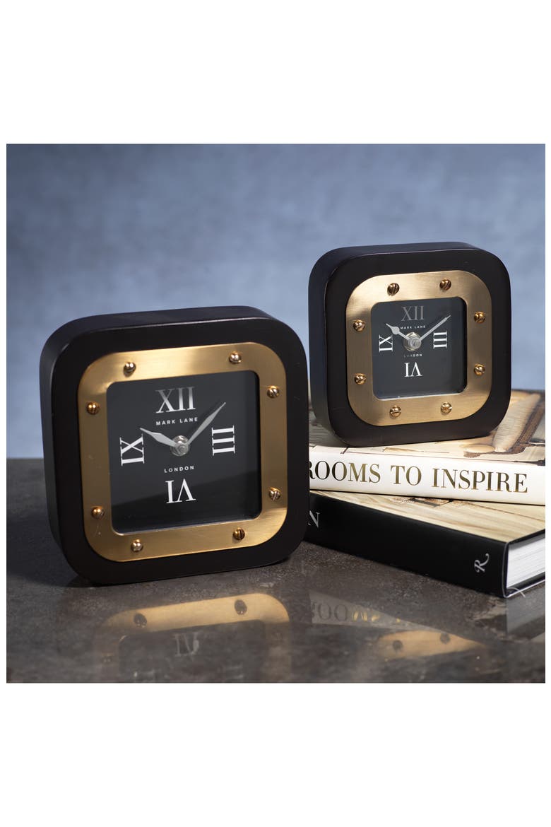 Mark Lane Table Clock, Alternate, color, BLACK