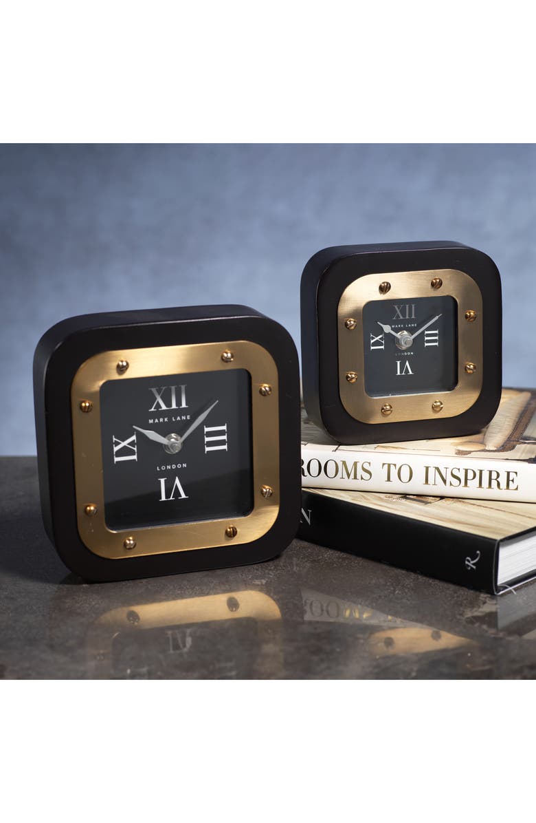 Zodax Mark Lane Table Clock, Alternate, color, Black