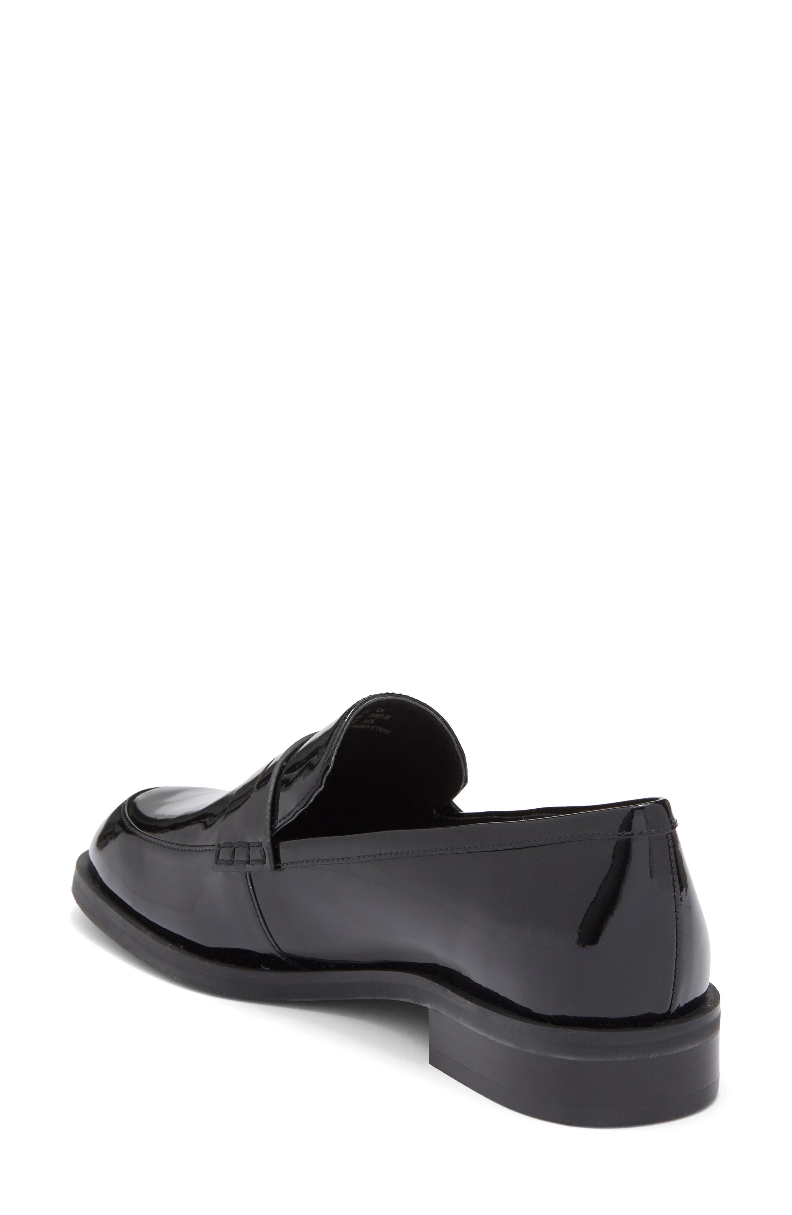 Stuart Weitzman Emi Penny Loafer, Alternate, color, Black/ Black