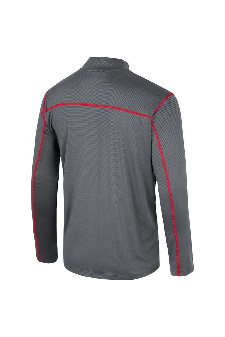 Men's Colosseum Black Nebraska Huskers Cameron Quarter-Zip Windshirt, Alternate, color, Black