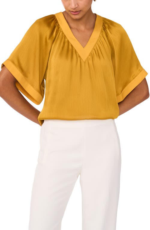 Vince Camuto Textured Satin Top In Yellow