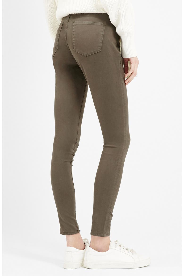 Moto 'Leigh' Ankle Skinny Jeans, Alternate, color, OLIVE