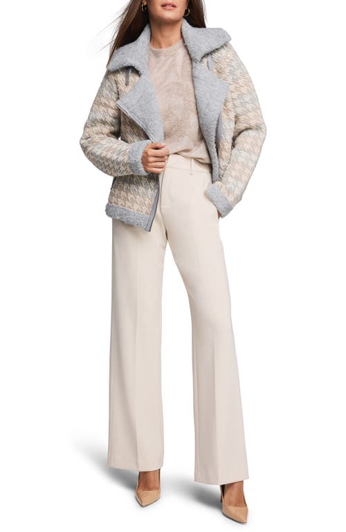 Nic + Zoe Nic+zoe Houndstooth Bouclé Knit Jacket In Neutral Multi
