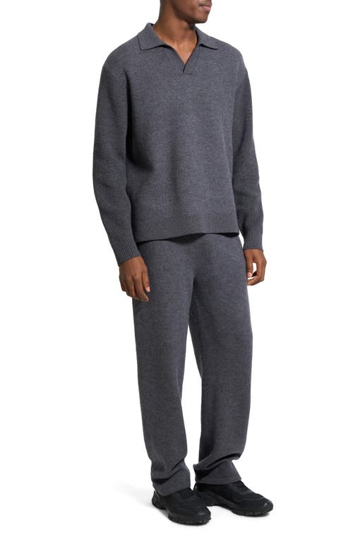 Theory Boiled Merino Wool Johnny Collar Sweater In Multi