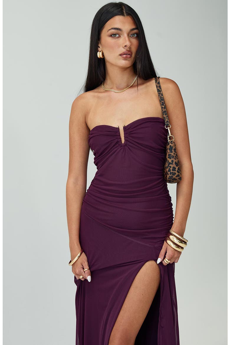 Barbarella Strapless Gown, Alternate, color, PURPLE