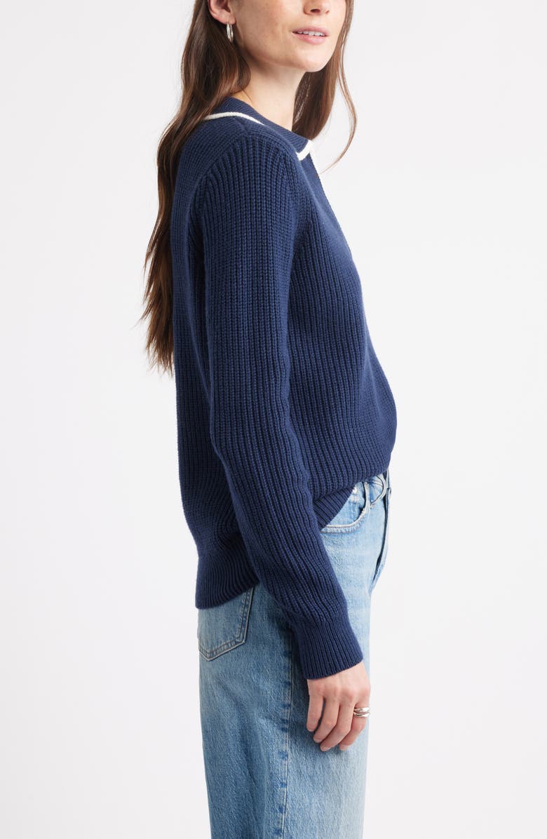 Johnny Collar Cotton & Wool Sweater