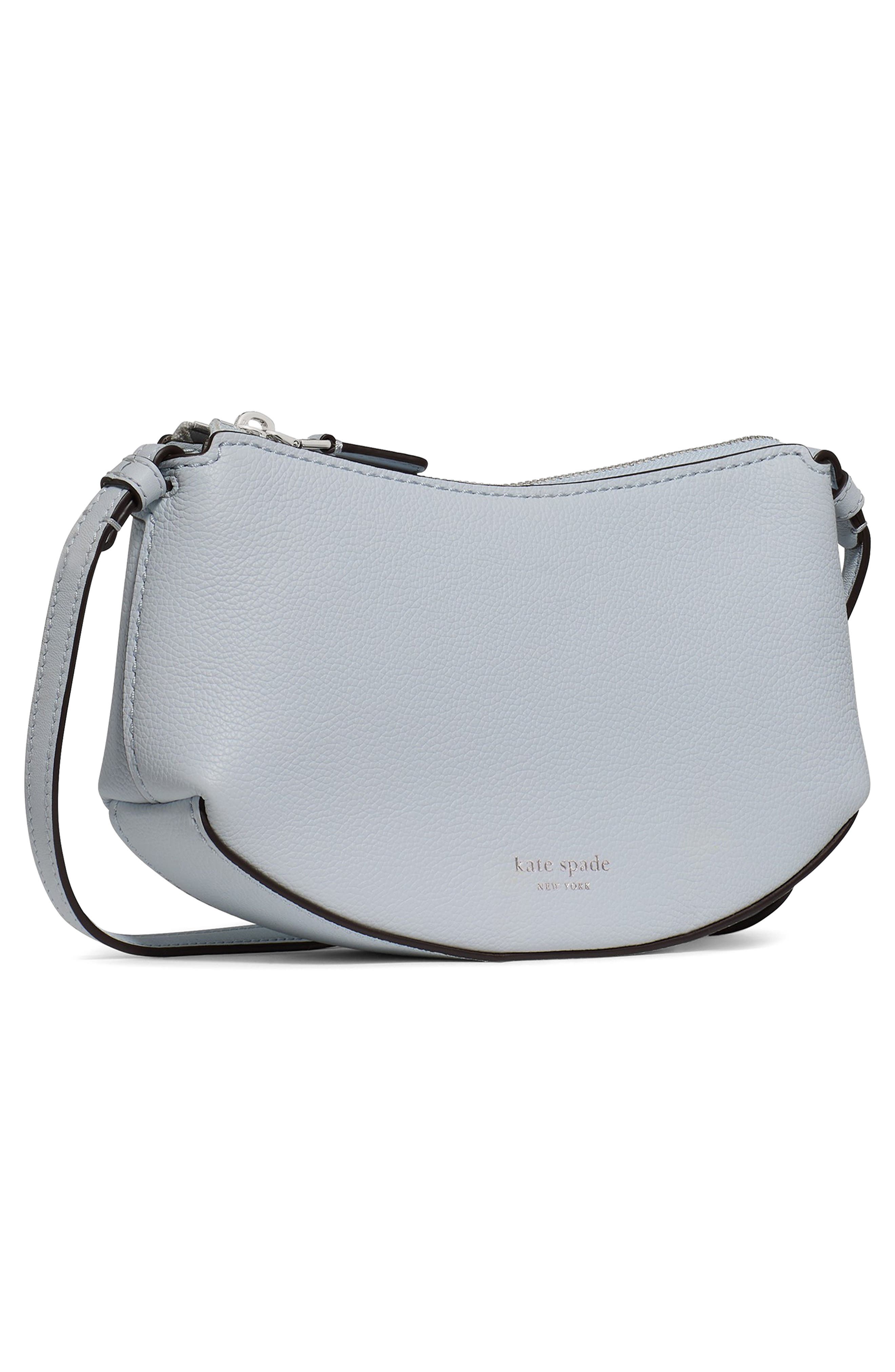 loop pebble leather crossbody bag, Alternate, color, PALE SAPPHIRINE