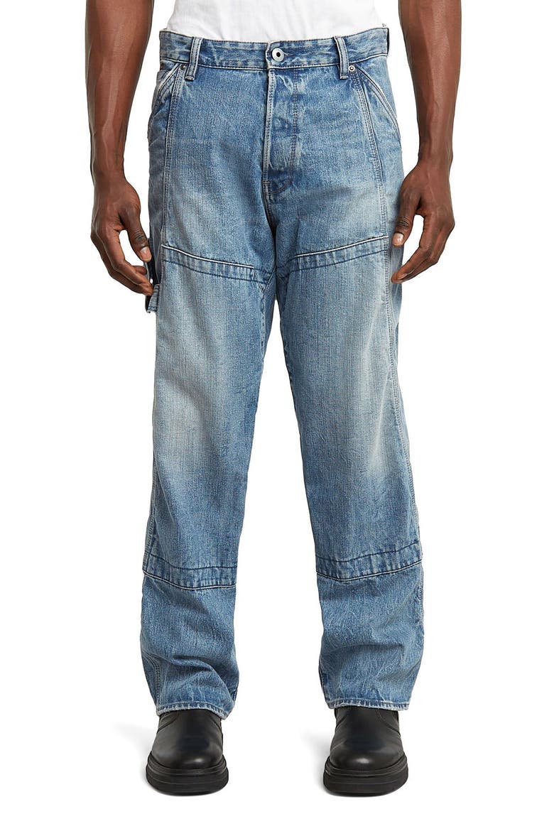 Contor 3D Loose Carpenter Jeans, Main, color, VINTAGE CIRRUS BLUE