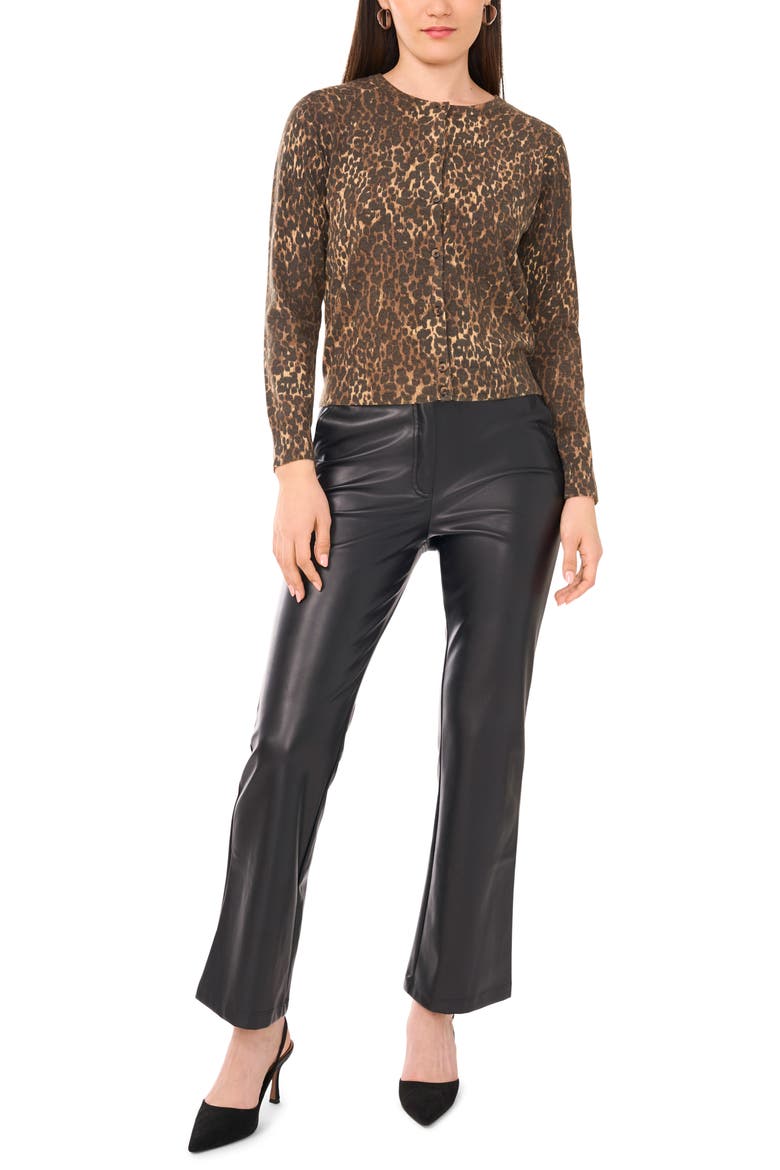 Leopard Print Cardigan, Alternate, color, GOLDEN SAND HEATHER