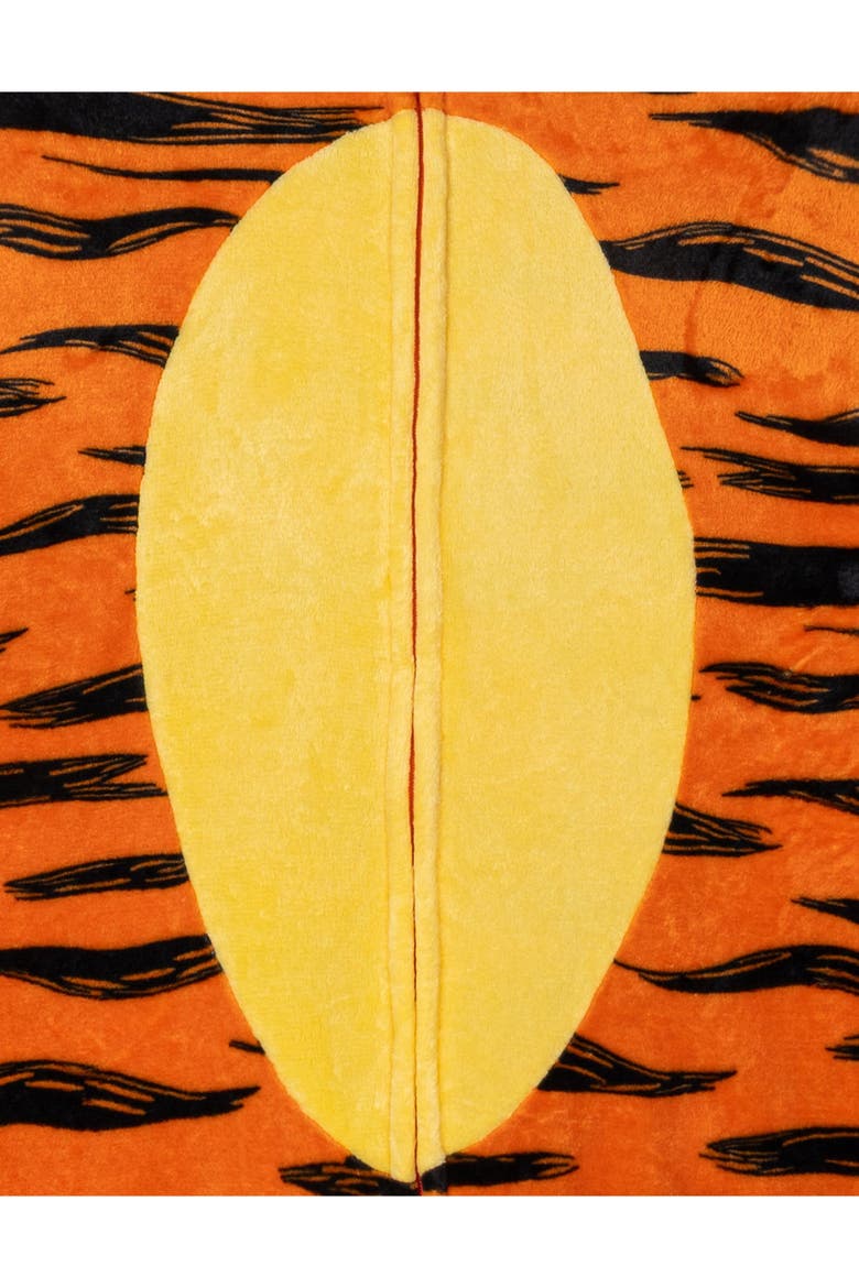 Winnie the Pooh Fleece Hooded Coverall, Alternate, color, Tigger Stripe Orange